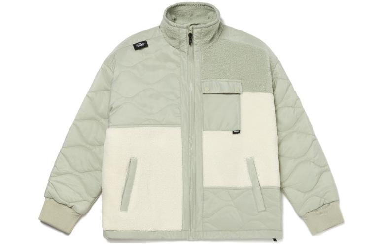 Vans Desert Sage Stand Collar Loose Fit Long Sleeve Jacket Green VN0A7YIAUDP