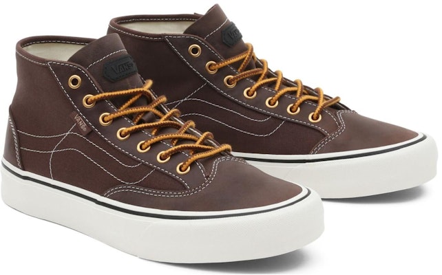 Vans DESTRUCT Mid VR3 潮流休閒 防滑耐磨 高幫 板鞋 男女同款 棕白 Lookbook Vans DESTRUCT Mid VR3 潮流休閒 防滑耐磨 高幫 板鞋 男女同款 棕白
