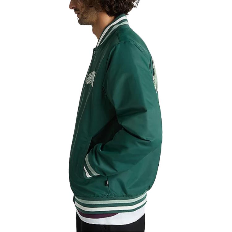 Purchase Vans Dunton 綠色標誌印花男款長袖棒球外套 VN000G81BDX