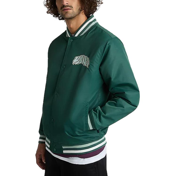 Details for Vans Dunton 綠色標誌印花男款長袖棒球外套 VN000G81BDX