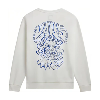 Vans Dunton Relaxed Crew White Letter Print Graphic Pullover Sweatshirt Men VN000JDRFS8