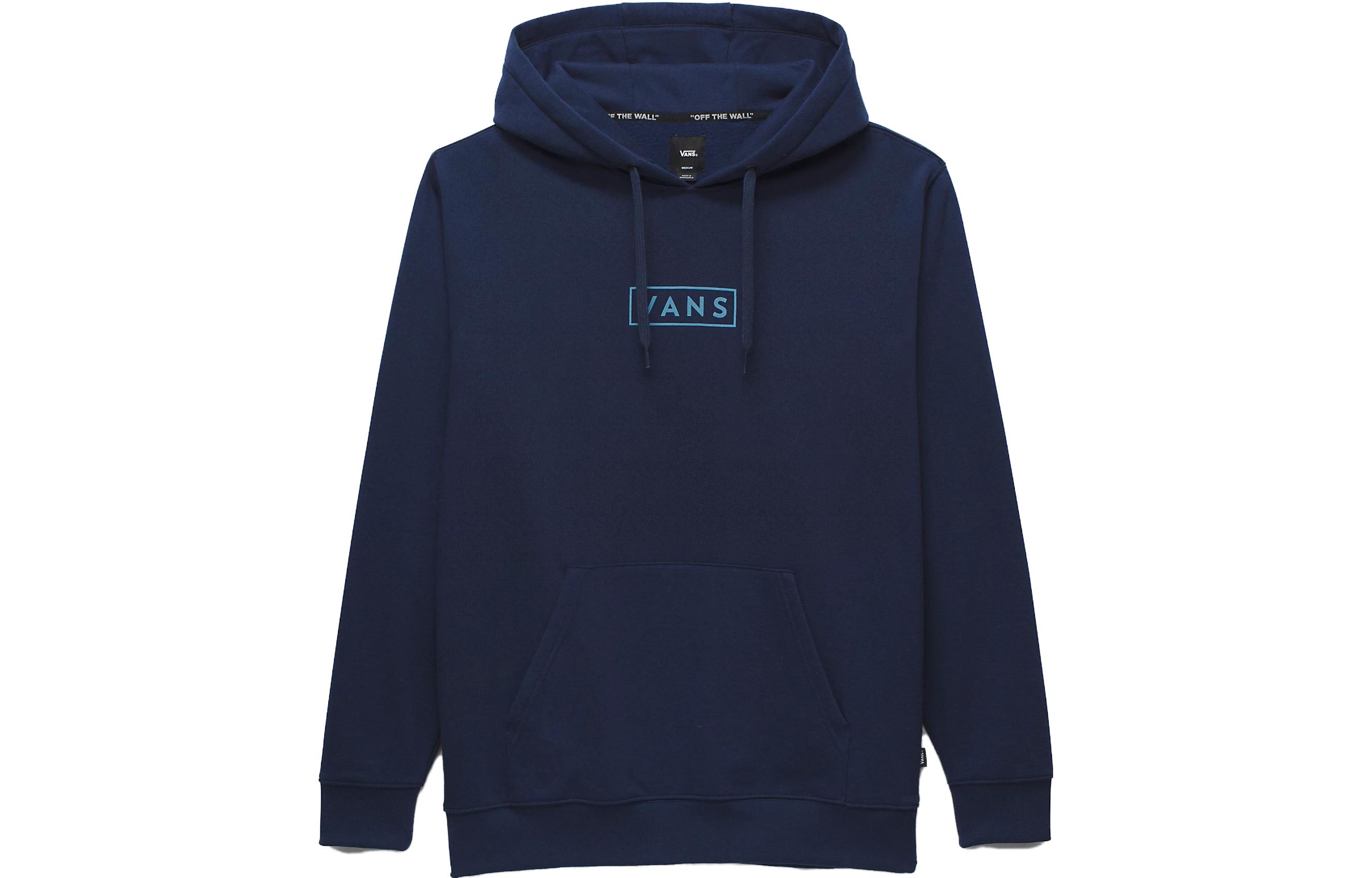 Vans Easy Box Pullover Hoodie Blue Letter Graphic Long Sleeve VN0A49T6LKZ