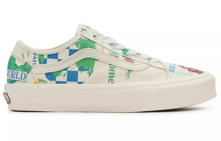 Order ヴァンズ エコ セオリー オールドスクール (白/緑) VN0A54F4AS1