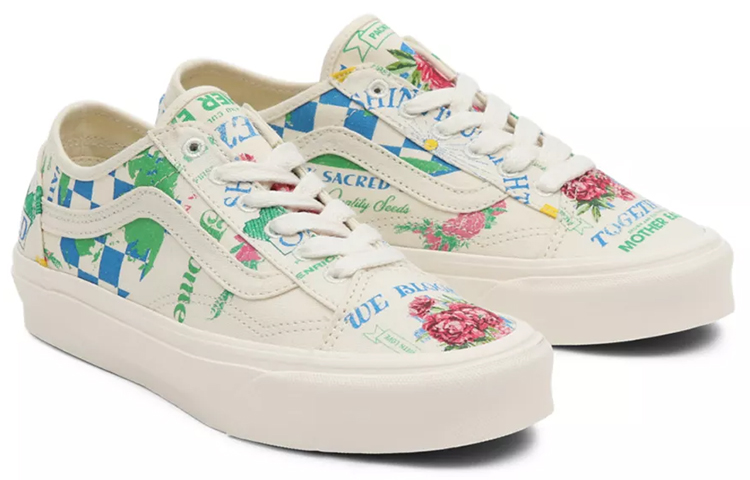 Lookbook ヴァンズ エコ セオリー オールドスクール (白/緑) VN0A54F4AS1