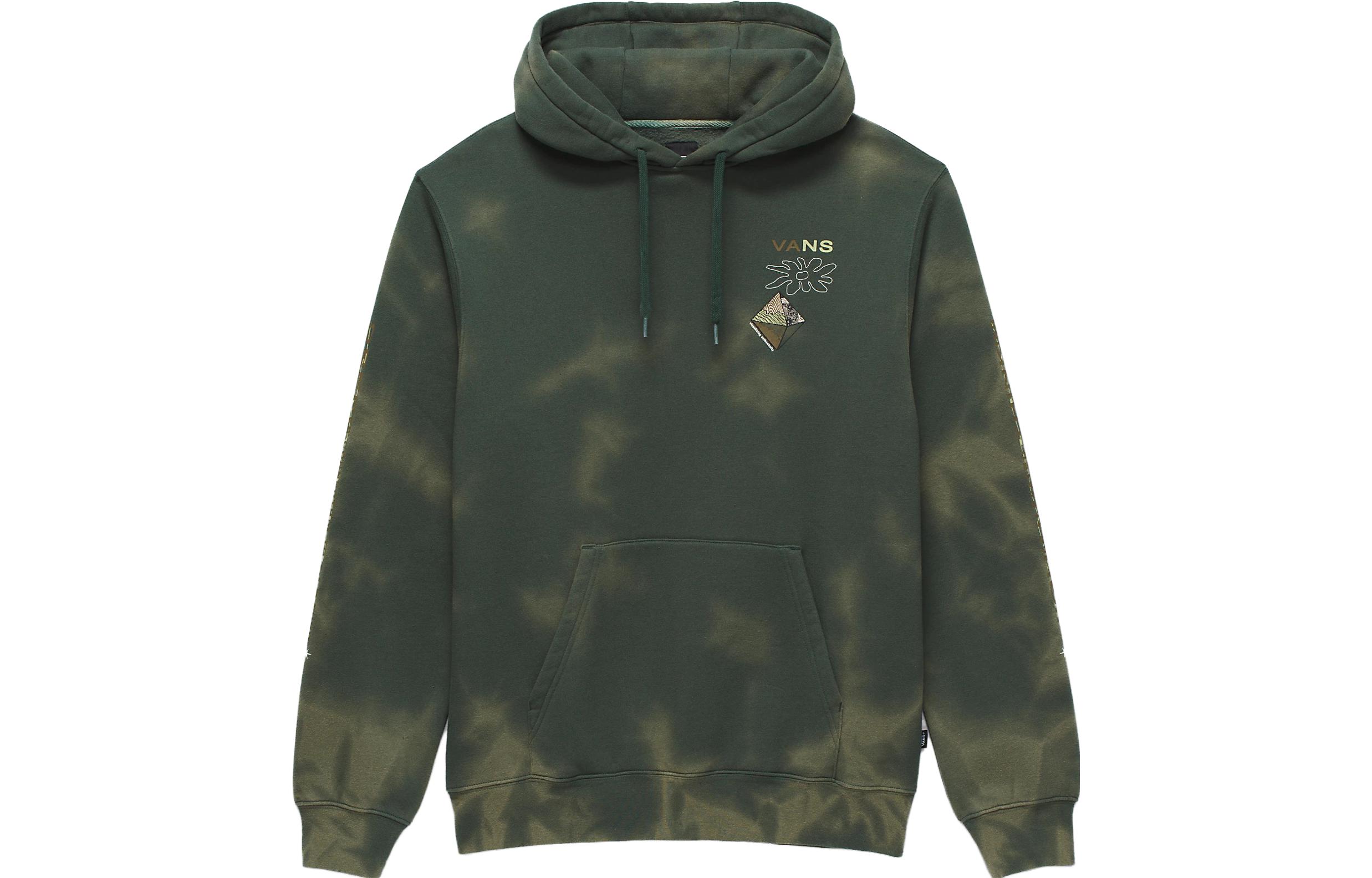 Vans Elevated Thinking Tie-Dye Pullover Hoodie Green Men’s Long Sleeve VN000ABABZ0