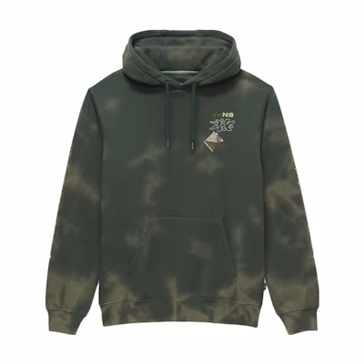 Vans Elevated Thinking Tie-Dye Pullover Hoodie Green Men’s Long Sleeve VN000ABABZ0