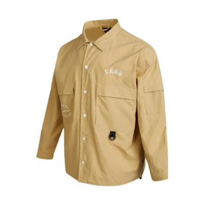 Vans Embroidered Logo Button Workwear Jacket Brown Mens VN0002GWYUU
