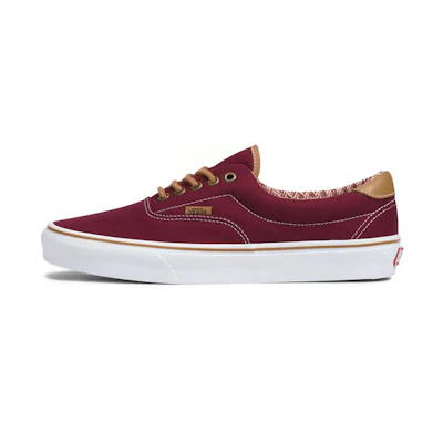 Vans Era 59 Breathable Non-Slip Wear-resistant Low Tops Casual Skateboarding Shoes Deep Red