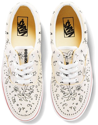 Vans Era 低筒 板鞋 男女同款 米色塗鴉 Lookbook Vans Era 低筒 板鞋 男女同款 米色塗鴉
