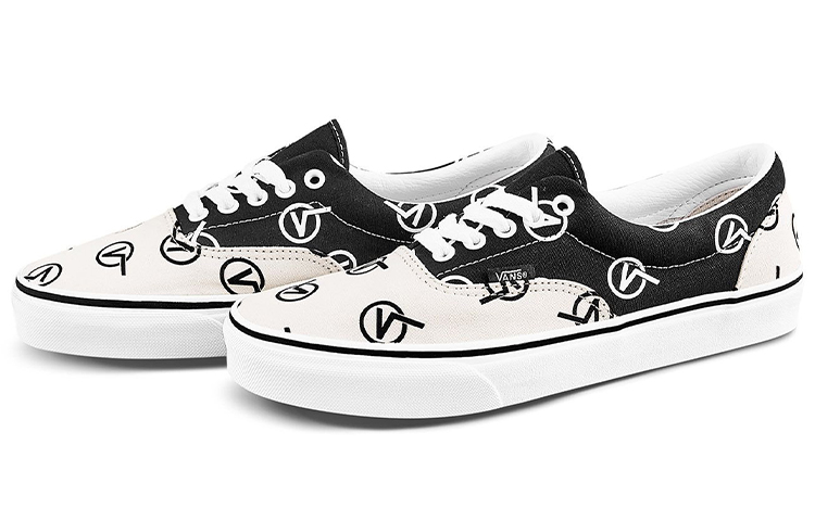 Order Vans Era Sepatu Skate Retro Kasual Unisex Hitam Beige 'Hitam Putih' VN0A4BV417H