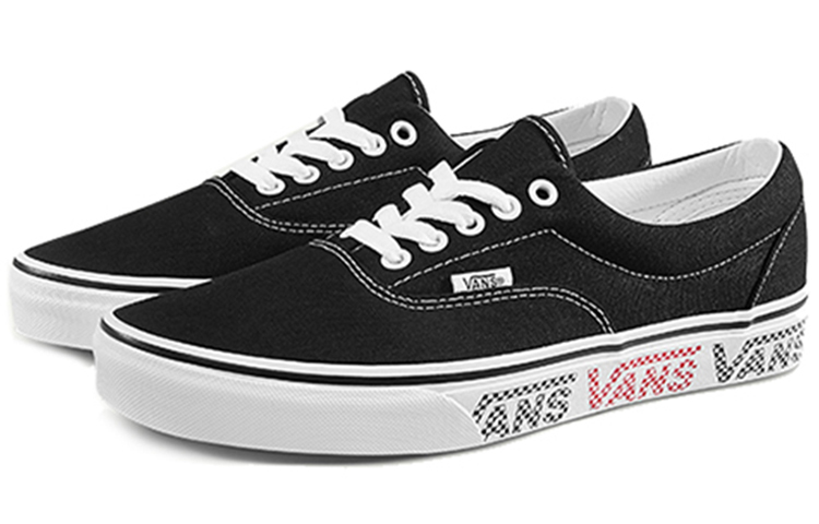 Lookbook Vans Era 側邊Logo 低幫 板鞋 男女同款 黑色
