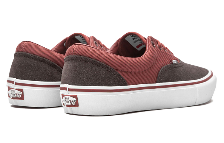 Shop Vans Era Kasut Skate Rendah Unisex Coklat Merah Tahan Lama & Anti-Gelincir. VN0A347L0TR