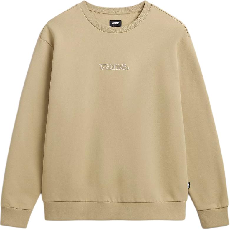 Vans Essential Relaxed Crewneck Cotton Long Sleeve Sweatshirt Light Brown Mens VN000H914MG