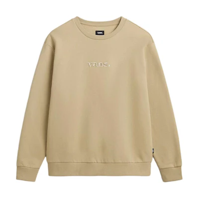 Vans Essential Relaxed Crewneck Cotton Long Sleeve Sweatshirt Light Brown Mens VN000H914MG