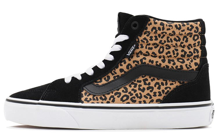 Vans Filmore Decon Hi Non-Slip Breathable Casual Skateboarding Shoes Black Leopard print VN0A5KY636I