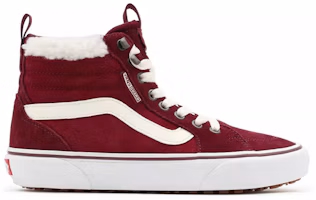 Order Vans Filmore Hi 休閒加絨 防滑透氣 高幫 板鞋 女款 紅色