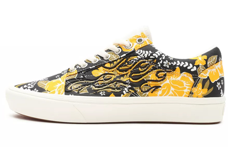 Buy Vans 火焰刺繡 Comfycush 老酷 黃黑色