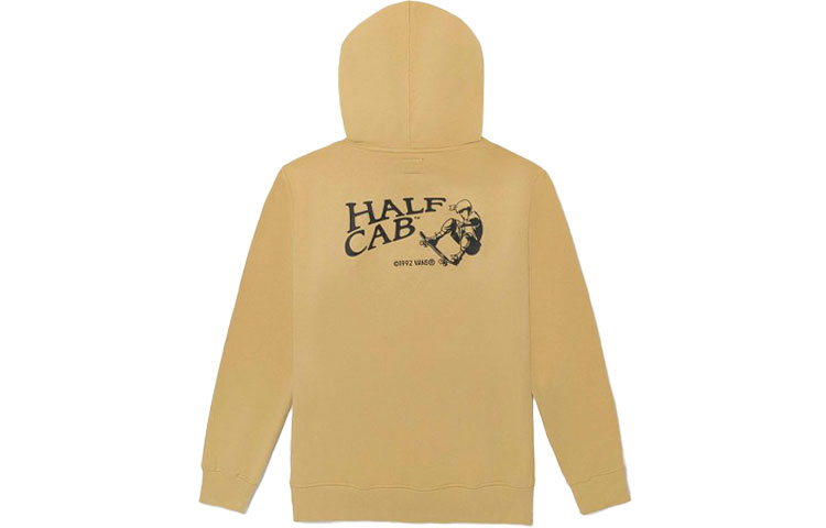Vans Fleece-Lined Logo Hoodie Pullover Clay Yellow Unisex Winter Edition VN0A7S7RYUU