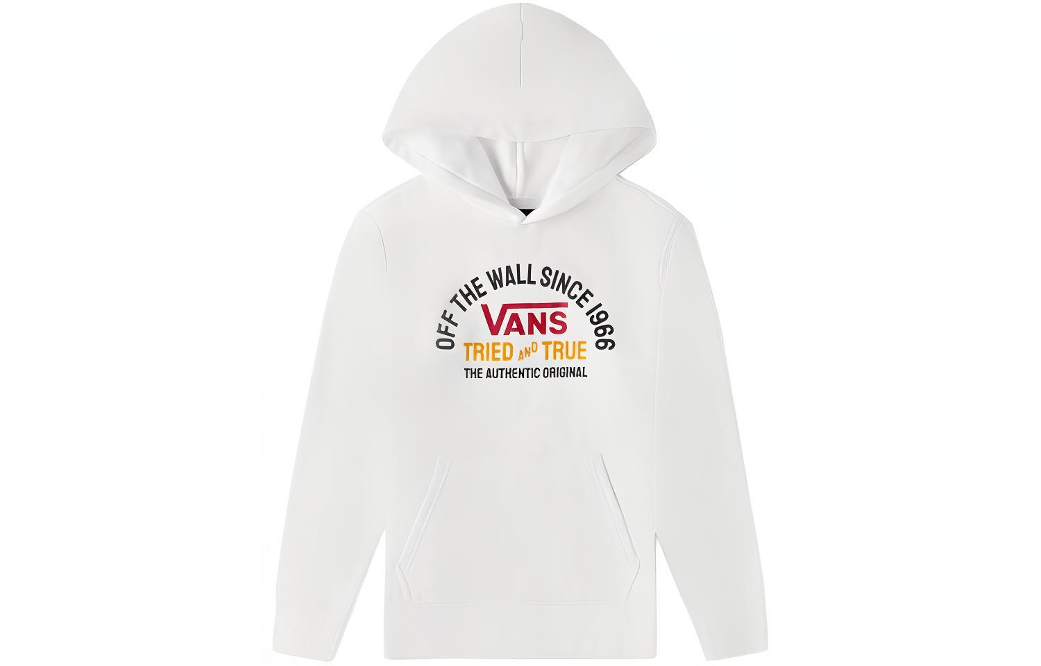 Vans Fleece Lined Classic Logo Hoodie White Unisex Casual Wear VN0A54I1WHT
