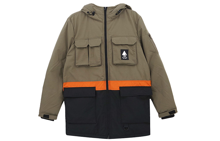 Vans Fleece Multi-Pocket Casual Workwear Down Jacket Unisex Brown VN0A54HS1LE