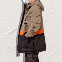 Shop Vans 羊毛多口袋休閒工作羽絨外套 男女棕色 VN0A54HS1LE