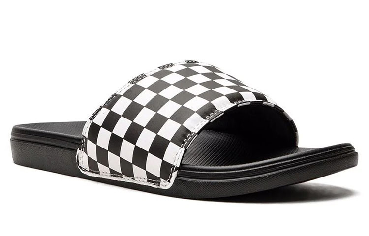 Vans Flip Flops La Costa Sports Slippers Unisex Black White Grid 'Black White' 圖 2