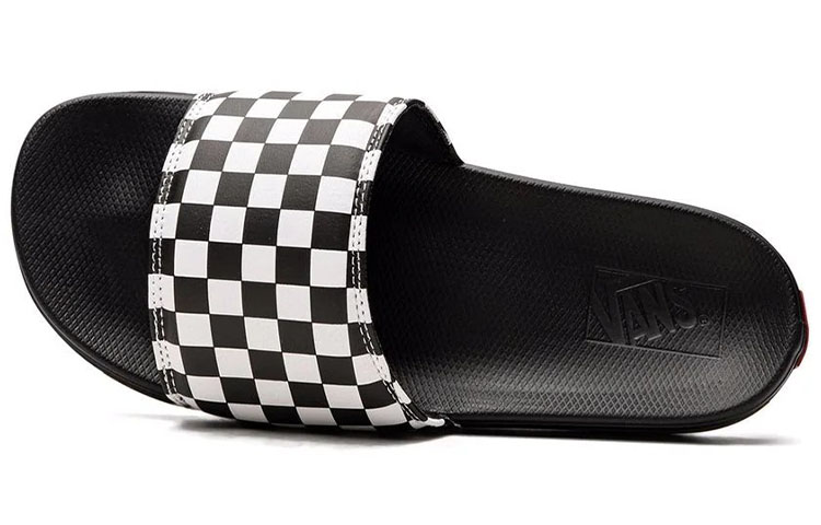 Vans Flip Flops La Costa Sports Slippers Unisex Black White Grid 'Black White' 圖 3