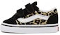 Kasut Rendah Velcro Vans Flocked Leopard Old Skool Hitam/Kuning BP VN000D3YABS