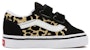 Kasut Rendah Velcro Vans Flocked Leopard Old Skool Hitam/Kuning BP VN000D3YABS