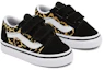 Lookbook Vans Flocked Leopard Old Skool Velcro Low-Top Sneakers Black/Yellow BP VN000D3YABS