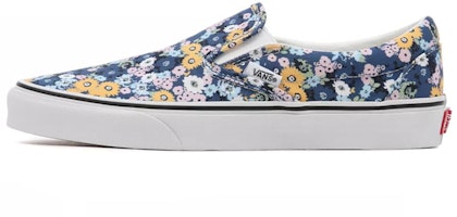 Vans Floral Classic Slip-On 'Blue Yellow' VN000XG8AS2 Vans Floral Classic Slip-On 'Blue Yellow' VN000XG8AS2