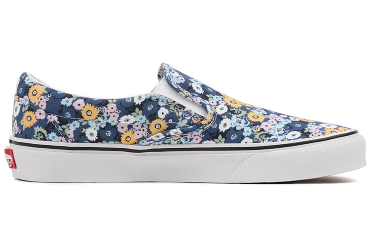 Order Vans Floral Classic Slip-On 'Biru Kuning' VN000XG8AS2
