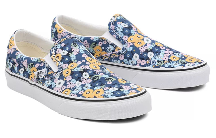 Lookbook Vans Floral Classic Slip-On 'Biru Kuning' VN000XG8AS2