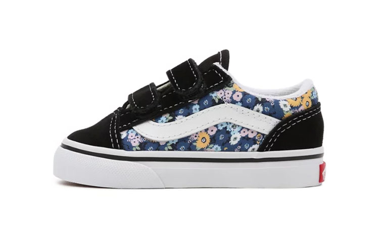 Vans Floral Old Skool Velcro 'Black Blue' VN000D3YFF1