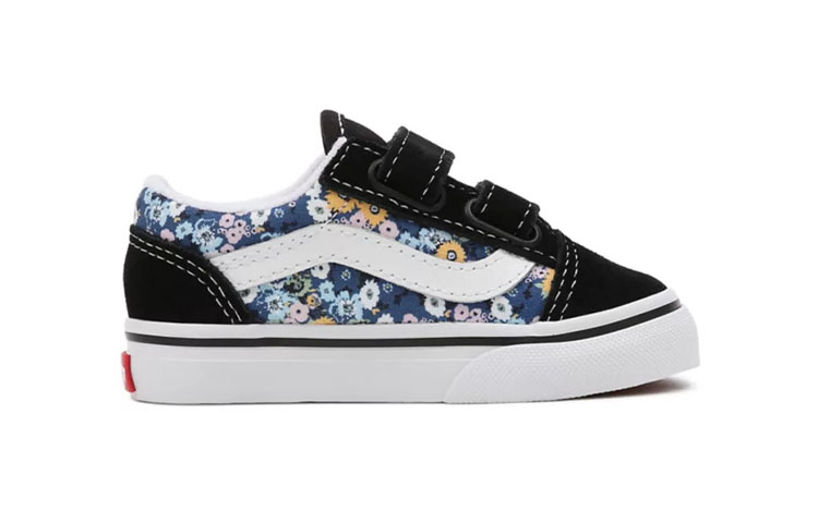 Order Vans Old Skool Klittenband ''Zwart Blauw Bloemen'' VN000D3YFF1