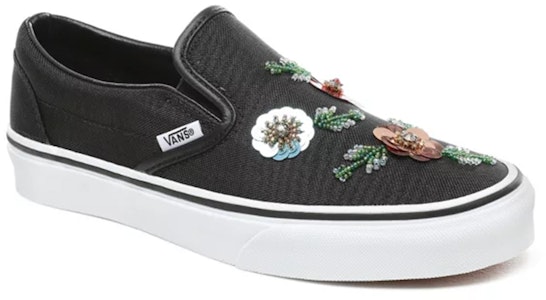 ヴァンズ 花柄スパンコールスリッポン (黒) VN0A38F7VM6 Lookbook ヴァンズ 花柄スパンコールスリッポン (黒) VN0A38F7VM6