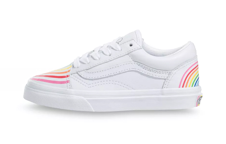 Buy 中童 Flour Shop x Vans Old Skool 低筒 兒童滑板鞋 白彩虹