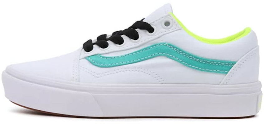 Vans Fluro Comfycush Old Skool 'White Green' VN0A4U1QABU Buy Vans Fluro Comfycush Old Skool 'White Green' VN0A4U1QABU
