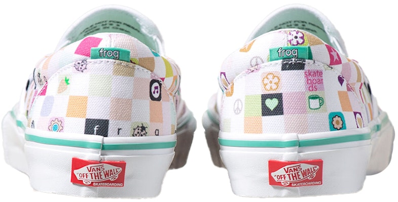 Frog Skate x Vans slip-on Ltd 復古休閒 低筒 滑板鞋 男女皆宜 白色 Purchase Frog Skate x Vans slip-on Ltd 復古休閒 低筒 滑板鞋 男女皆宜 白色