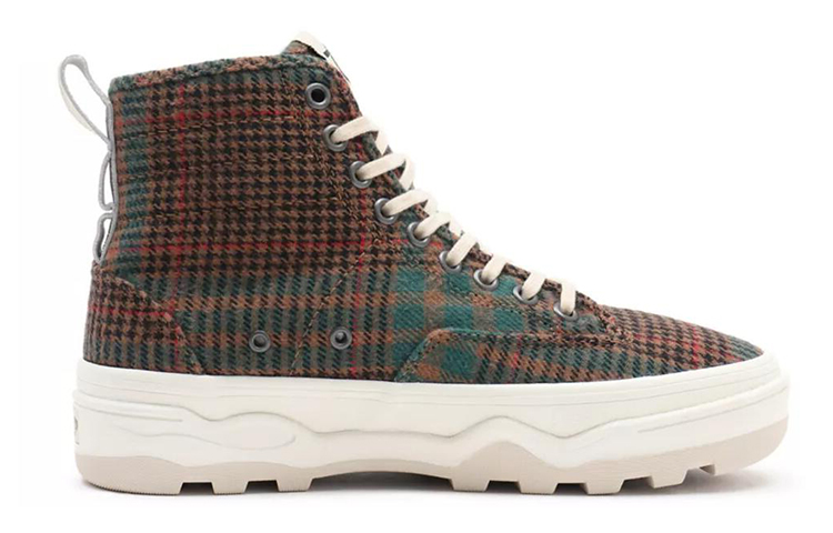 Order Vans Fuzzy Plaid Sentry Wc 防滑耐磨 高筒休閒板鞋 女款 紅綠