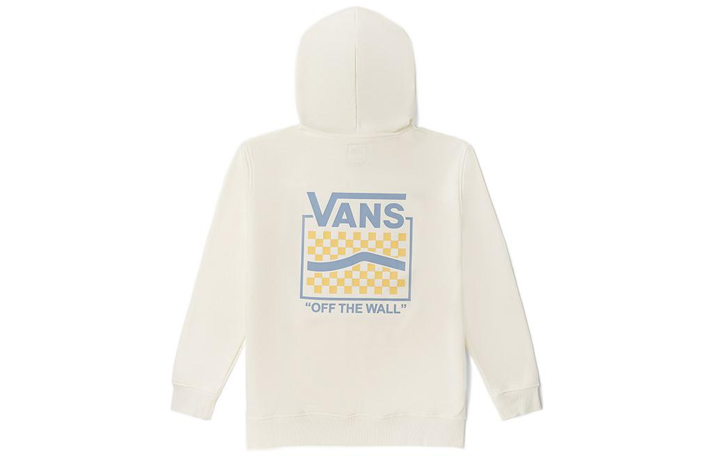 Vans FW22 Back Logo Print Hoodie Unisex Off-White VN0002BUFS8