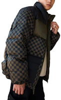 Purchase Vans FW22 Logo Checkered Puffer Jacket with Zipper & Pocket Unisex - Green Plaid VN00090SBSZ