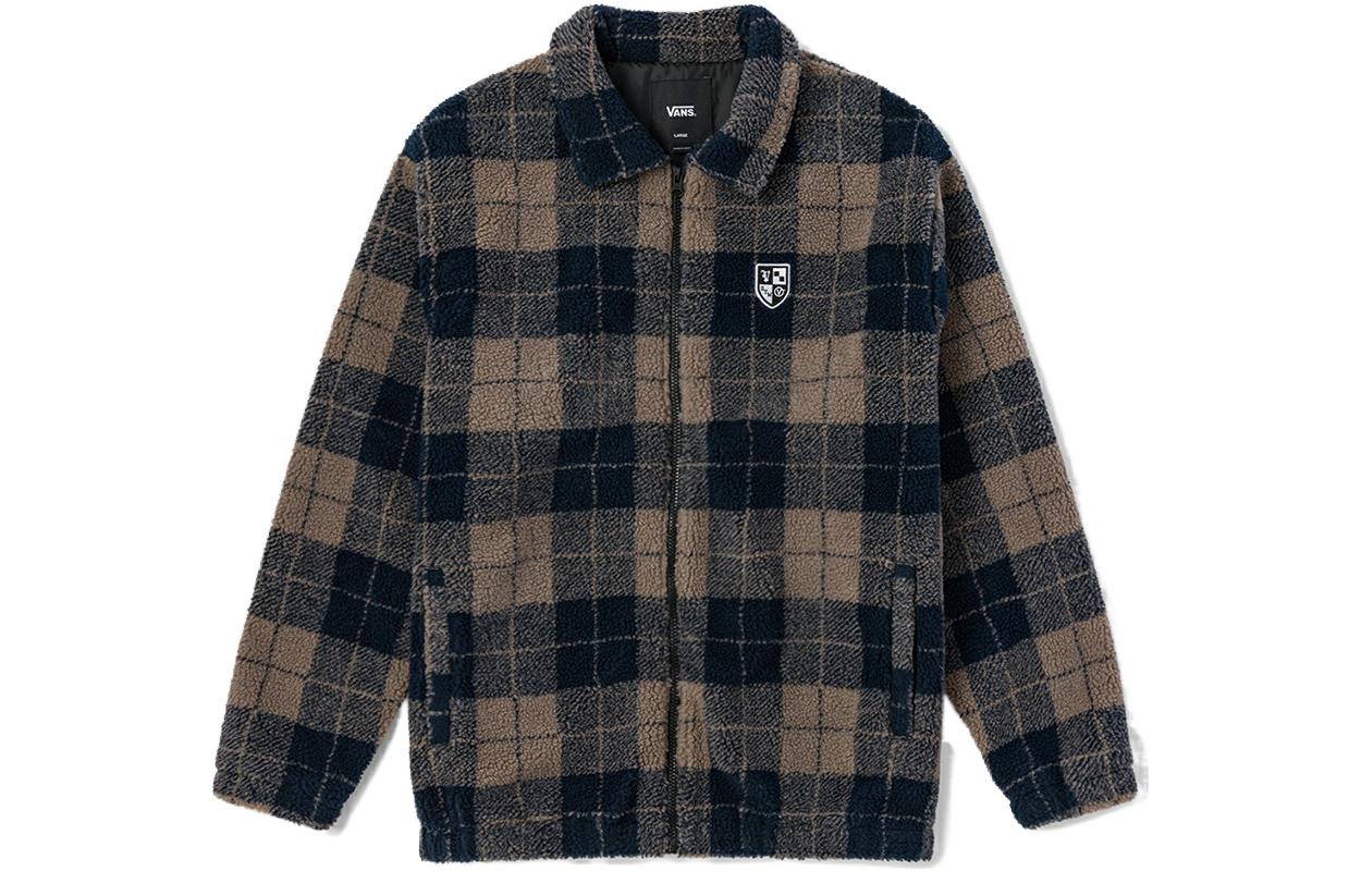 Vans FW22 Logo Collar Brown Long-Sleeve Jacket Unisex VN0A7YGNY7Q
