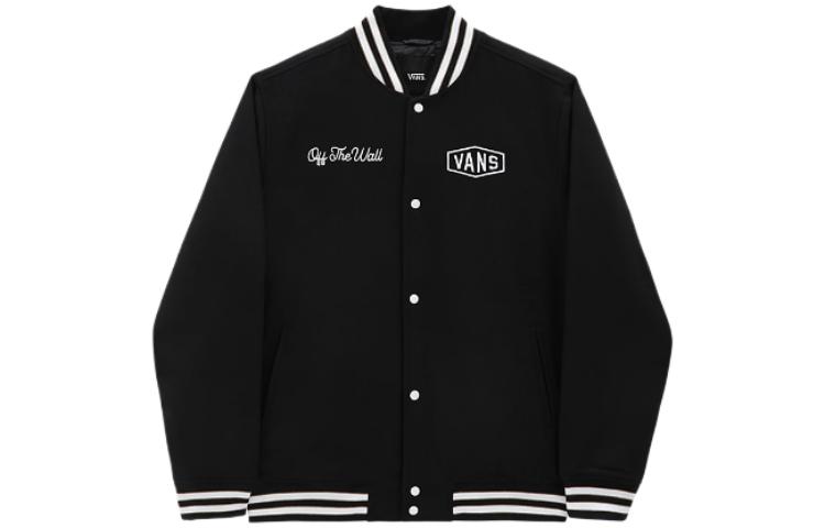 Vans FW22 Logo Embroidered Single-Breasted Long-Sleeve Jacket Black VN0A7S92BLK