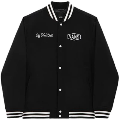 ヴァンズ FW22 ロゴ刺繍入りシングルブレスト長袖ジャケット ブラック VN0A7S92BLK Buy ヴァンズ FW22 ロゴ刺繍入りシングルブレスト長袖ジャケット ブラック VN0A7S92BLK