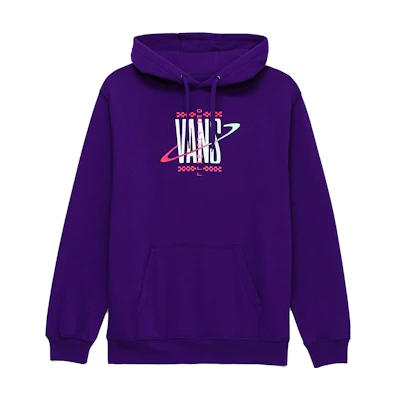 Vans FW23 Saturn Pullover Hoodie Purple Unisex Letter Print Sweatshirt VN00069ASF5