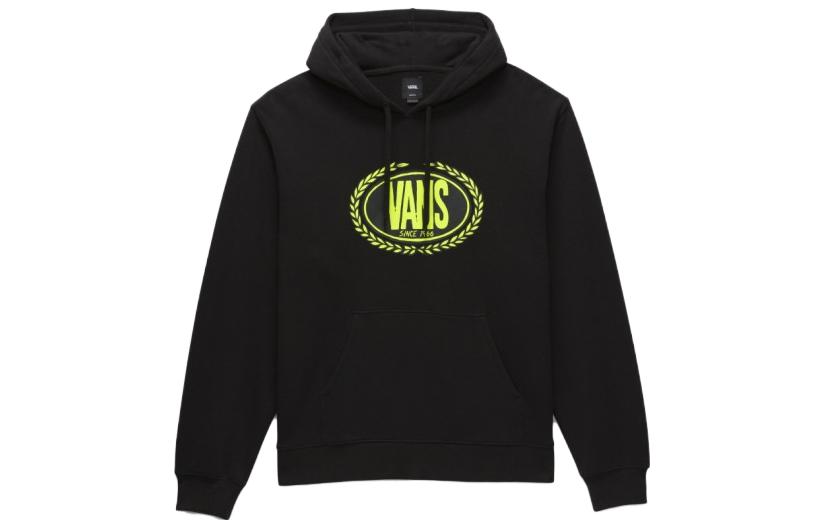 Vans Geometric Letter Print Hoodie Black VN0006EBBLK