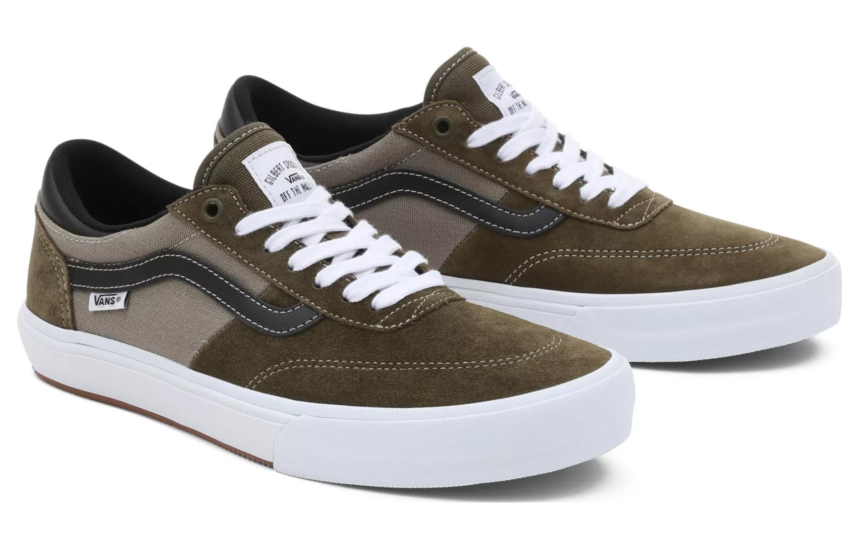 Lookbook Vans Gilbert Crockett Pro 潮流休閒百搭 防滑耐磨 低筒 板鞋 男女同款 棕白
