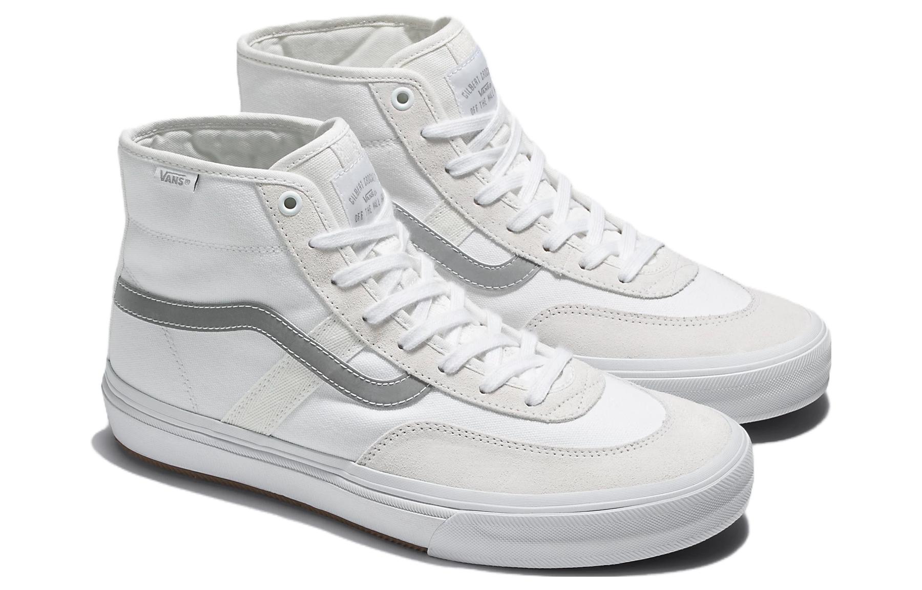 Order Vans Gilbert Crockett Pro 反光 高潮流休閒 防滑耐磨 高筒 滑板鞋 男女同款 白灰