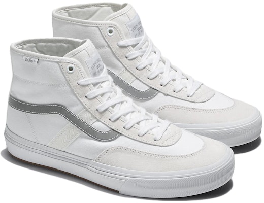 Vans Gilbert Crockett Pro 反光 高潮流休閒 防滑耐磨 高筒 滑板鞋 男女同款 白灰 Order Vans Gilbert Crockett Pro 反光 高潮流休閒 防滑耐磨 高筒 滑板鞋 男女同款 白灰
